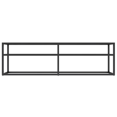 TV Cabinet Black Marble 140x40x40.5 cm Tempered Glass