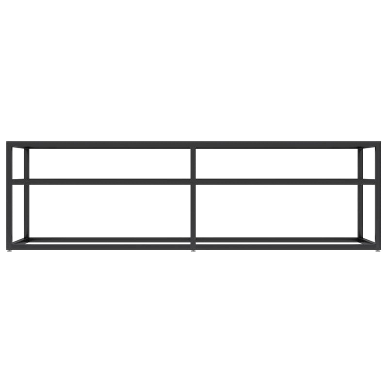 TV Cabinet Black Marble 140x40x40.5 cm Tempered Glass