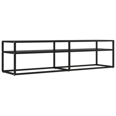 TV Cabinet Black 160x40x40.5 cm Tempered Glass