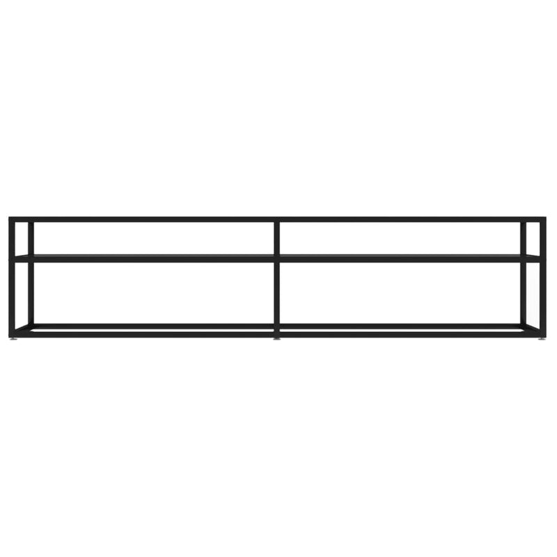 TV Cabinet Black 180x40x40.5 cm Tempered Glass