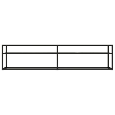 TV Cabinet Black Marble 180x40x40.5 cm Tempered Glass