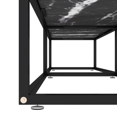 TV Cabinet Black Marble 180x40x40.5 cm Tempered Glass