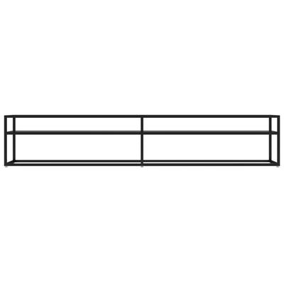 TV Cabinet Black 220x40x40.5 cm Tempered Glass