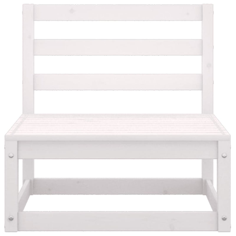 3 Piece Garden Lounge Set White Solid Wood Pine