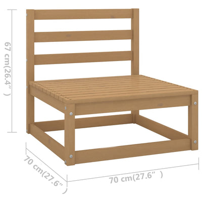 6 Piece Garden Lounge Set Solid Pinewood