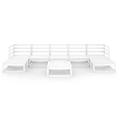 8 Piece Garden Lounge Set Solid Pinewood