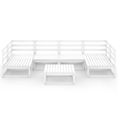 7 Piece Garden Lounge Set Solid Pinewood