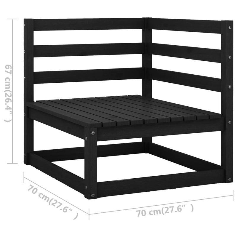 4-Seater Garden Sofa with Cushions Solid Pinewood