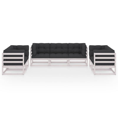 7 Piece Garden Lounge Set with Cushions Solid Pinewood