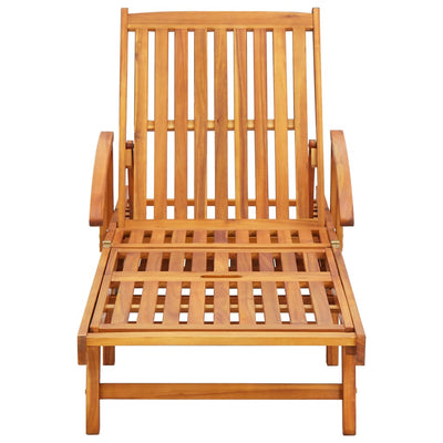 Sun Loungers 2 pcs with Cushions Solid Wood Acacia