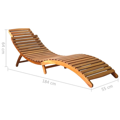 Sun Loungers 2 pcs Solid Wood Acacia