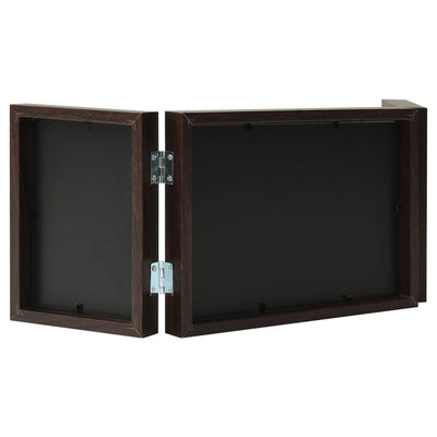 Trifold Photo Frame Collage Dark Brown 22x15 cm+2x(10x15 cm)