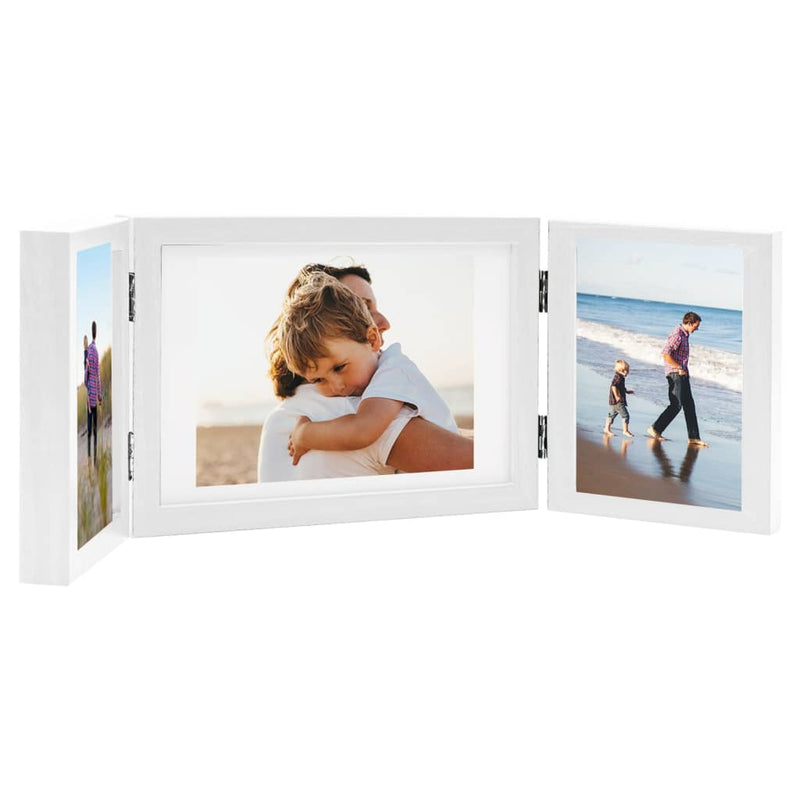 Trifold Photo Frame Collage White 28x18 cm+2x(13x18 cm)