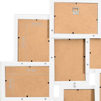 Collage Photo Frame for Picture 10 pcs 10x15 cm White MDF