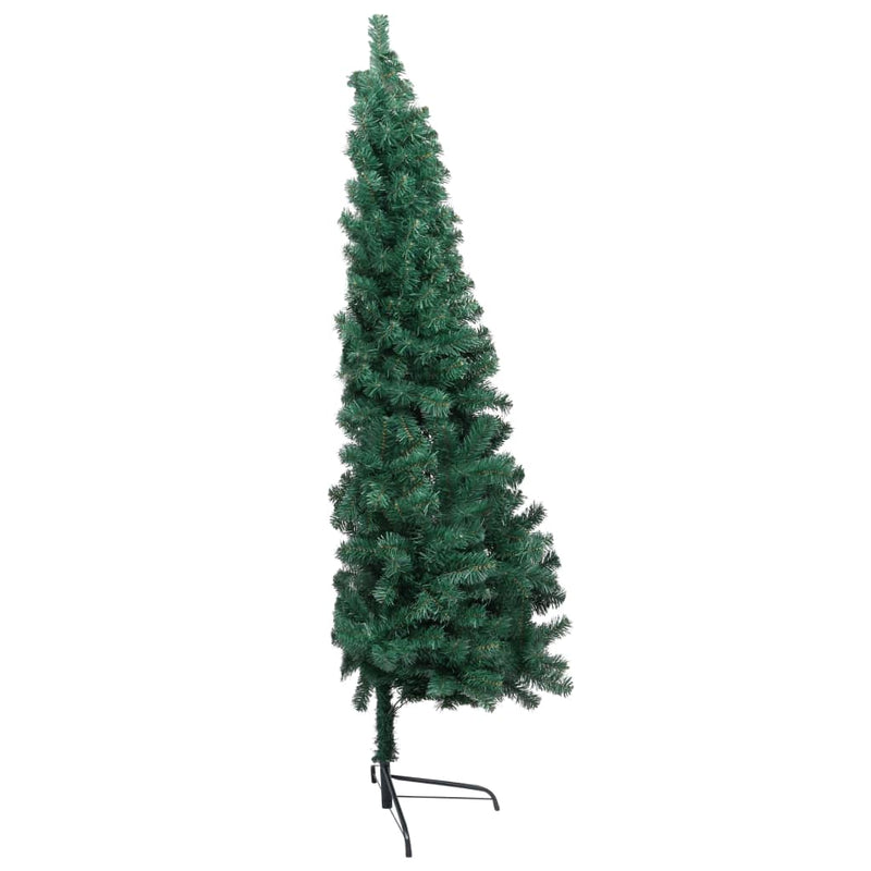 Artificial Half Pre-lit Christmas Tree with Stand Green 120 cm PVC