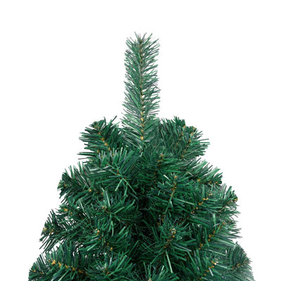 Artificial Half Pre-lit Christmas Tree with Stand Green 120 cm PVC