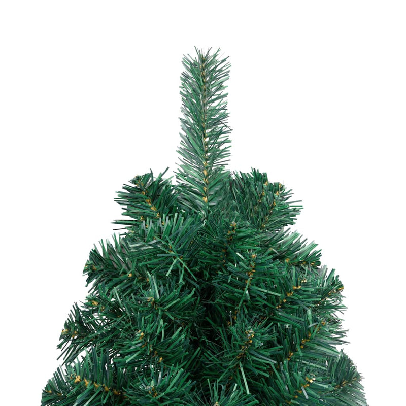 Artificial Half Pre-lit Christmas Tree with Stand Green 120 cm PVC