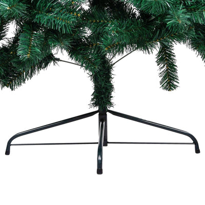 Artificial Half Pre-lit Christmas Tree with Stand Green 120 cm PVC