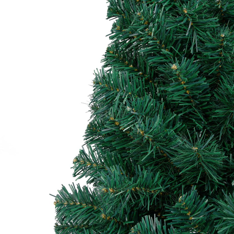 Artificial Half Pre-lit Christmas Tree with Stand Green 120 cm PVC