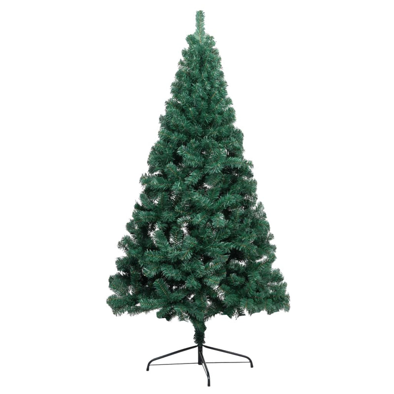 Artificial Half Pre-lit Christmas Tree with Stand Green 240 cm PVC