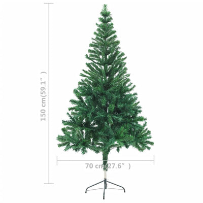 Artificial Pre-lit Christmas Tree with Stand 150 cm 380 Branches