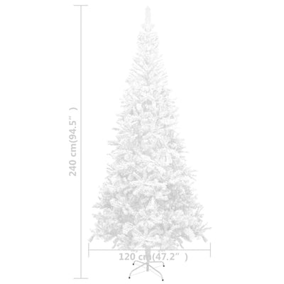 Artificial Pre-lit Christmas Tree L 240 cm White