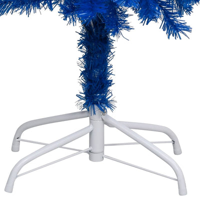 Artificial Pre-lit Christmas Tree with Stand Blue 120 cm PVC