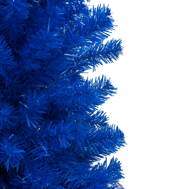 Artificial Pre-lit Christmas Tree with Stand Blue 180 cm PVC