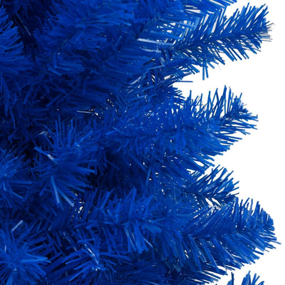 Artificial Pre-lit Christmas Tree with Stand Blue 240 cm PVC