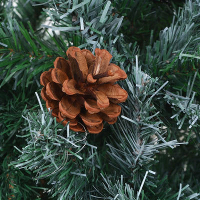 Artificial Pre-lit Christmas Tree with Pine Cones 180 cm