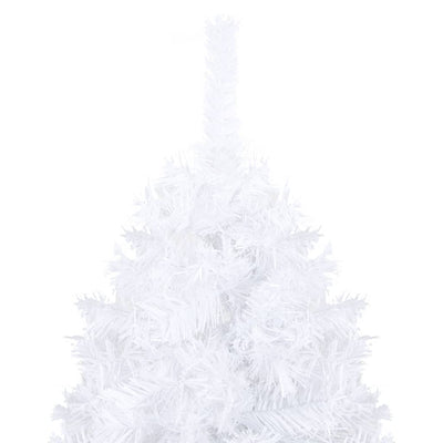 Artificial Pre-lit Christmas Tree with Thick Branches White 150 cm