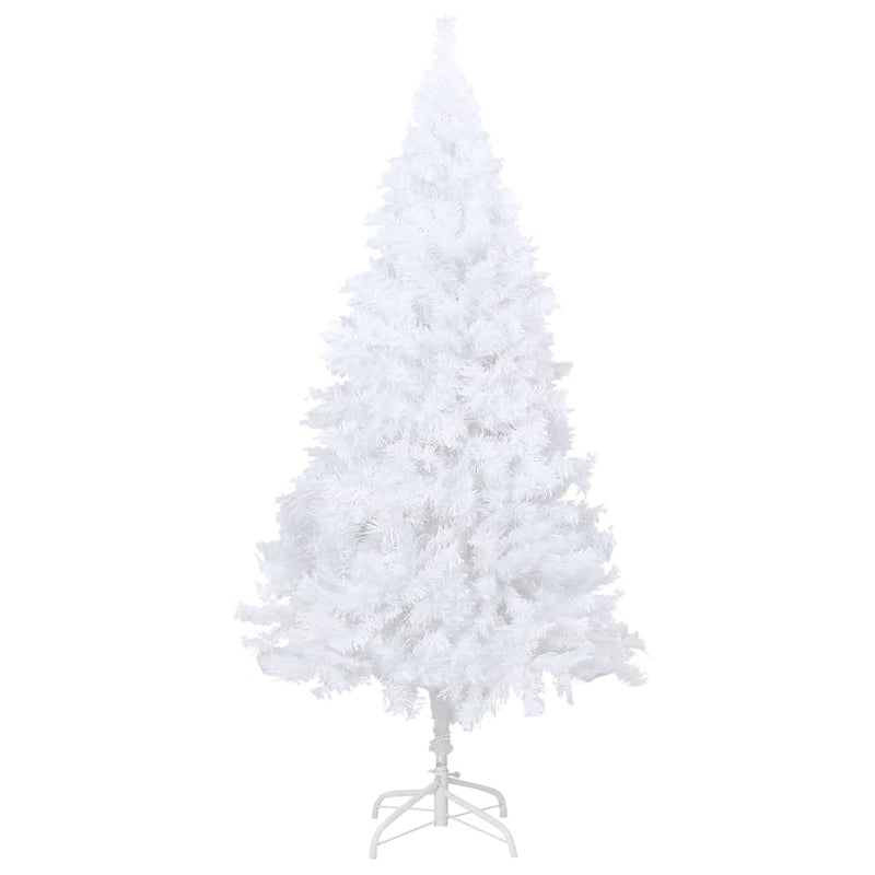 Artificial Pre-lit Christmas Tree with Thick Branches White 210 cm