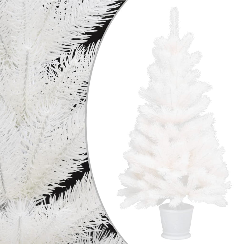 Artificial Pre-lit Christmas Tree White 90 cm