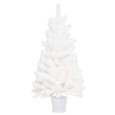 Artificial Pre-lit Christmas Tree White 90 cm