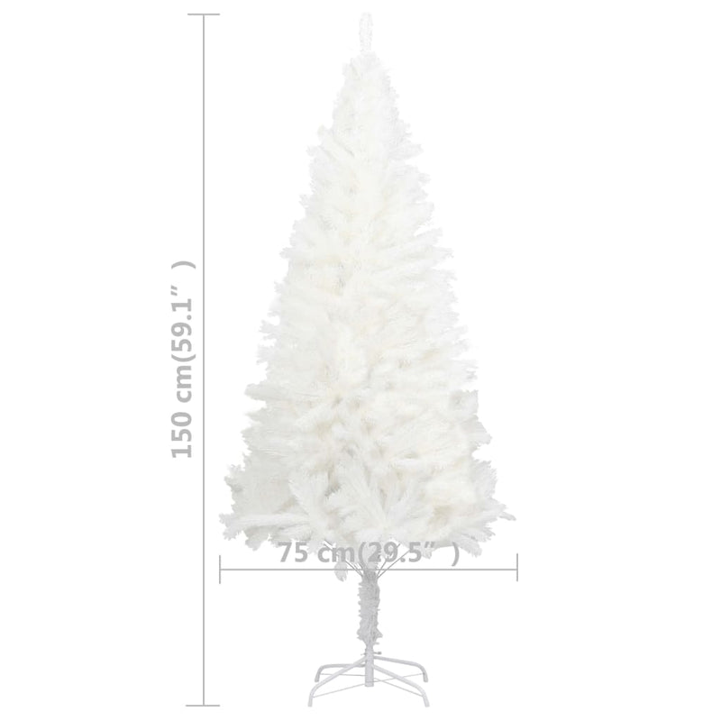 Artificial Pre-lit Christmas Tree White 150 cm