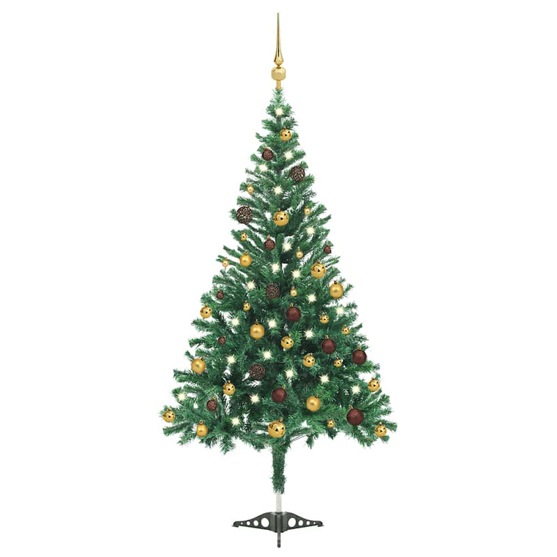 Artificial Pre-lit Christmas Tree with Ball Set 210 cm 910 Branches