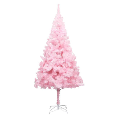 Artificial Pre-lit Christmas Tree with Ball Set Pink 210 cm PVC