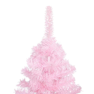 Artificial Pre-lit Christmas Tree with Ball Set Pink 210 cm PVC