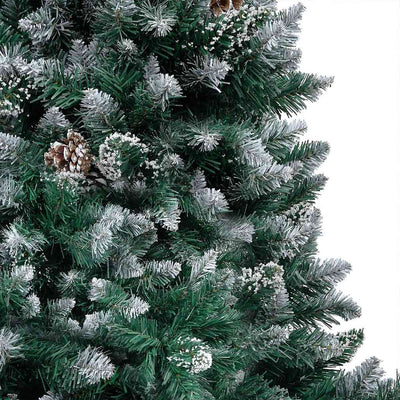 Artificial Pre-lit Christmas Tree with Ball Set&Pinecones 240 cm