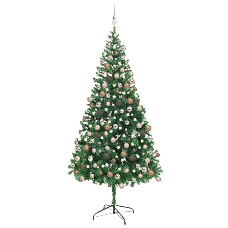 Artificial Pre-lit Christmas Tree with Ball Set 210 cm 910 Branches