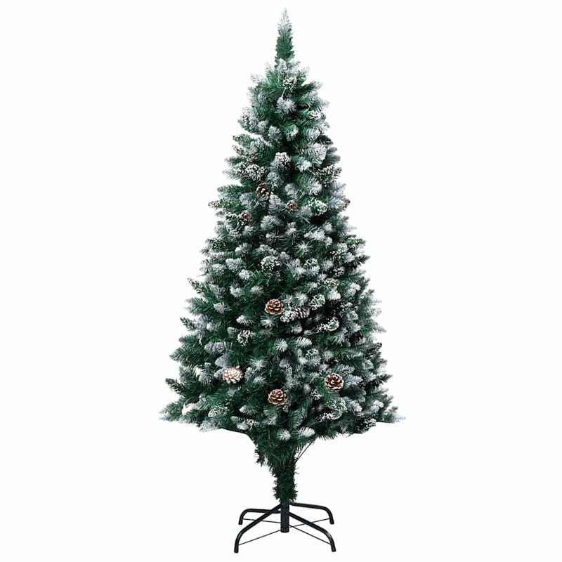 Artificial Pre-lit Christmas Tree with Ball Set&Pine Cones 210 cm