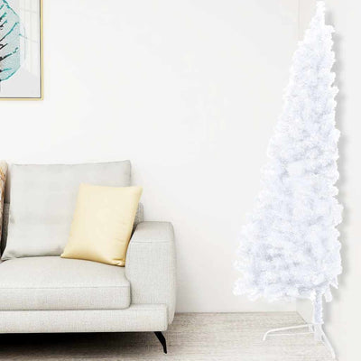 Artificial Half Pre-lit Christmas Tree with Ball Set White 120 cm