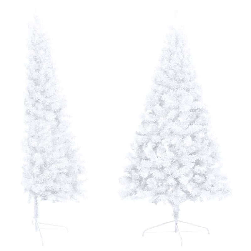 Artificial Half Pre-lit Christmas Tree with Ball Set White 240 cm