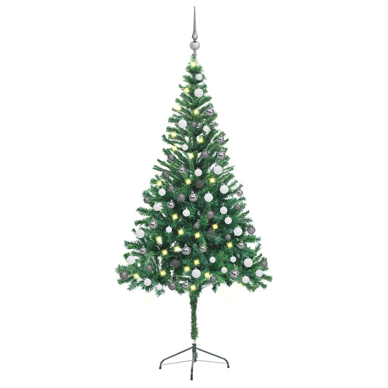 Artificial Pre-lit Christmas Tree with Ball Set 180 cm 564 Branches