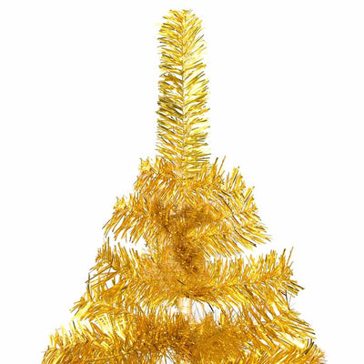 Artificial Pre-lit Christmas Tree with Ball Set Gold 120 cm PET