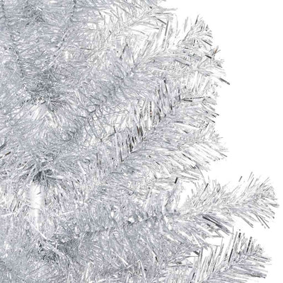 Artificial Pre-lit Christmas Tree with Ball Set Silver 120 cm PET