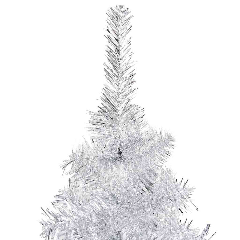 Artificial Pre-lit Christmas Tree with Ball Set Silver 120 cm PET