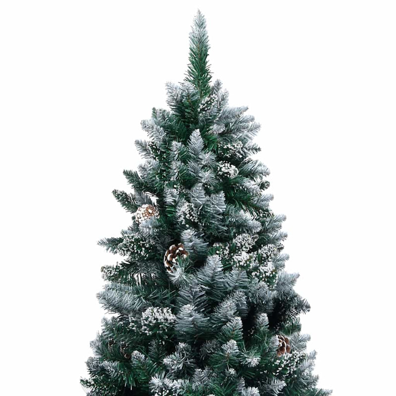 Artificial Pre-lit Christmas Tree with Ball Set&Pine Cones 240 cm