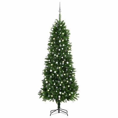 Artificial Pre-lit Christmas Tree with Ball Set 240 cm Green