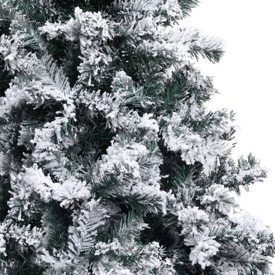 Artificial Pre-lit Christmas Tree with Flocked Snow Green 120 cm